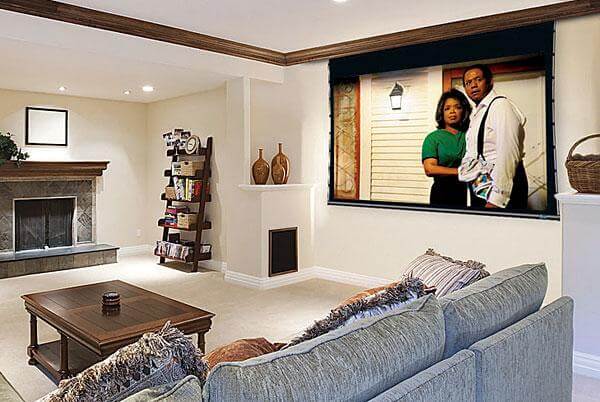 Pantalla de Pared  Fija 123" (16:9), Medida: 1524mm x 2718mm, Color: Blanco, Neve