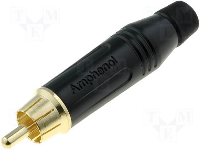 AMPHENOL ACPR-BLK Conector Plug de Salida RCA Negro