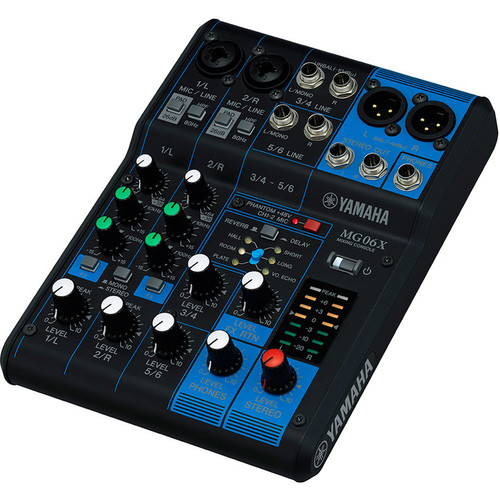 Mezcladora de 6 ch 2 Mic 6/ST + compresor + efectos. Nuevo preamp D-pre